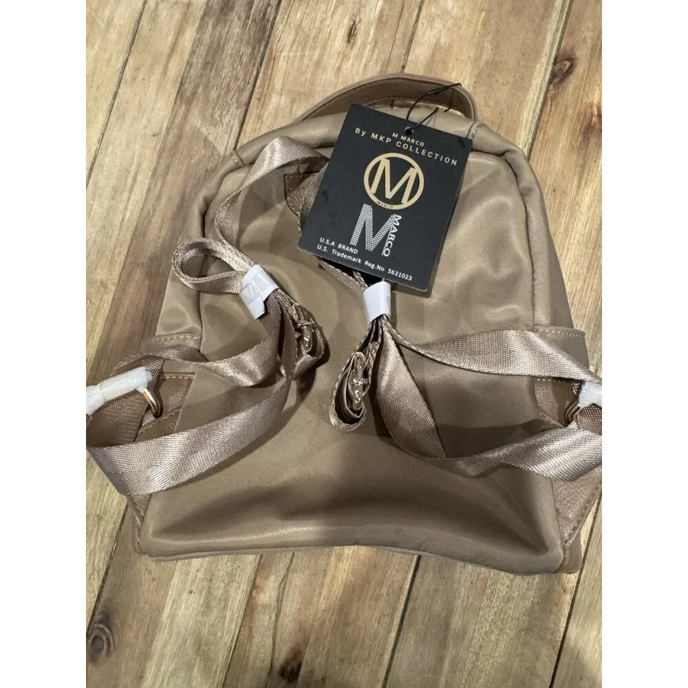 M MARCO MKP Collection Mini Backpack Purse for Ladies XL-M-8110-BG Beige NEW